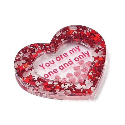 Valentine's Day Printed Opaque Acrylic Pendants FIND-D283-11I-1