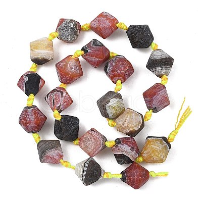 Natural Weathered Banded Agate Beads Strands GG-T001-04-1