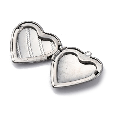 304 Stainless Steel Locket Pendants STAS-S171-13P-01-1