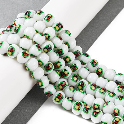Printing Glass Beads for Necklaces Bracelets Making GLAA-B020-02A-02-1