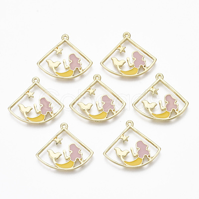 Alloy Enamel Pendants X-ENAM-S122-012-NR-1