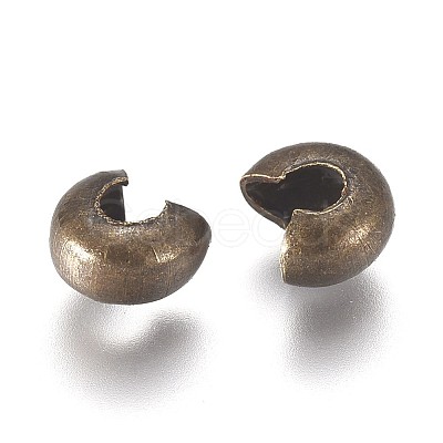 Iron Crimp Beads Covers KK-CJC0001-06B-AB-1