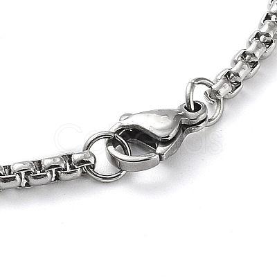 Non-Tarnish 304 Stainless Steel Dumbbell Pendant Necklaces NJEW-Z023-01P-1