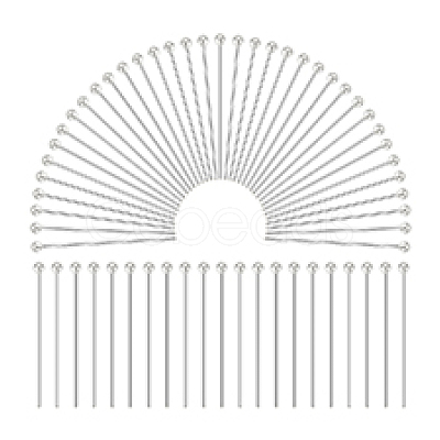 60Pcs 925 Sterling Silver Head Pins STER-PH0001-87-1