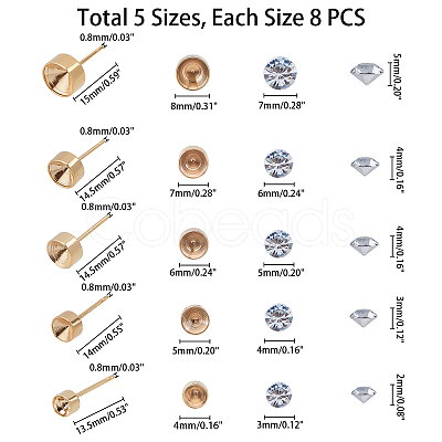 DIY 304 Stainless Steel Earring Making Kits DIY-UN0002-30G-1