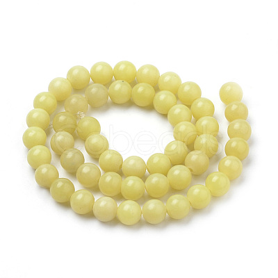 Natural Lemon Jade Beads Strands X-G-S259-46-4mm-1