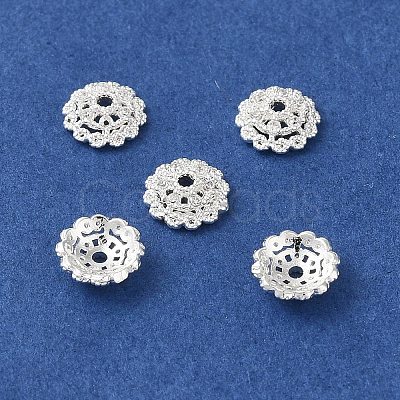 Rack Plating Brass Beads Caps KK-B088-03A-S-1