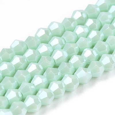 Opaque Solid Color Electroplate Glass Beads Strands LS-EGLA-A039-P2mm-A20-1