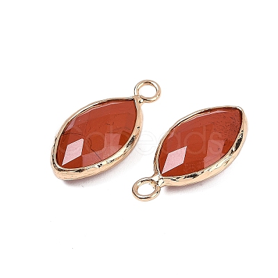 Natural Red Jasper Faceted Pendants G-G193-01G-02-1