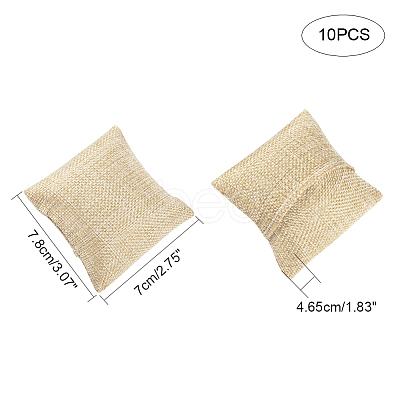 Kraft Hemp Pillow Holder for Jewelry Bracelet & Watch Displays BDIS-WH0002-01-1