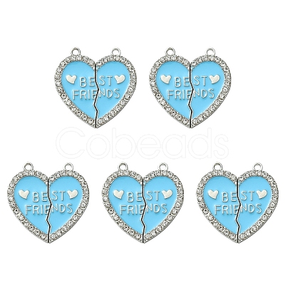 Alloy Enamel Split Pendant ENAM-YW0003-81B-1
