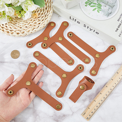 PU Leather Fixed Buckle Luggage Straps AJEW-WH0696-359A-1