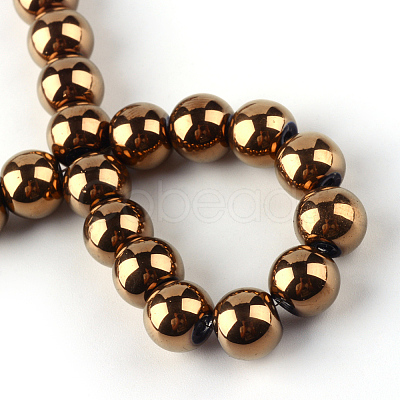 Electroplate Transparent Glass Beads Strands X-EGLA-Q062-8mm-D03-1
