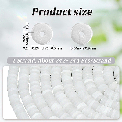 1 Strand Natural White Jade Beads Strands G-PA0001-46-1