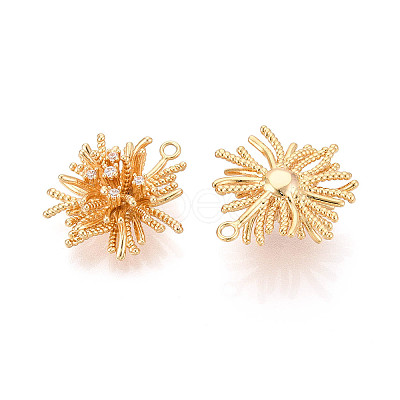 Brass Micro Pave Cubic Zirconia Pendants X1-KK-N263-127G-1