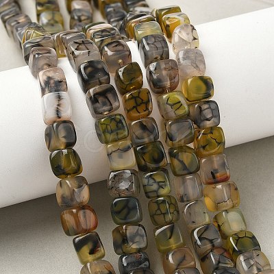 Natural Dragon Veins Agate Beads Strands G-G177-E11-05-1