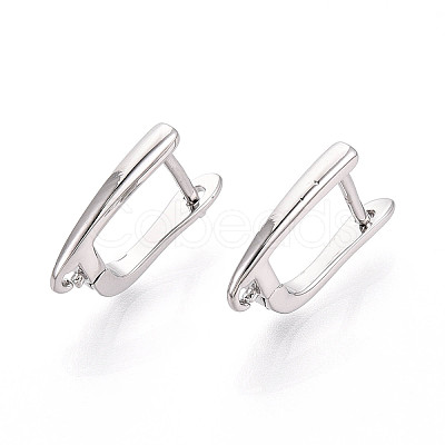 Brass Hoop Earring Findings KK-N267-23A-P-1
