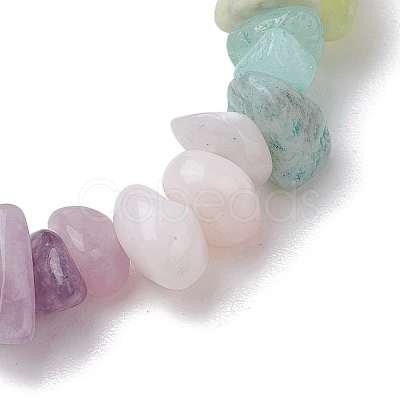 Natural Gemstone Chip Stretch Bracelets for Women BJEW-JB11019-02-1