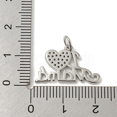 Mother's Day Heart with Word I Love Mama Charms KK-A200-14P-1