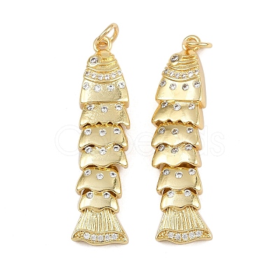 Brass Micro Pave Cubic Zirconia Pendants KK-A269-19G-1