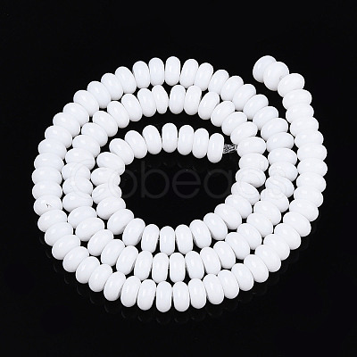 Opaque Solid Color Glass Beads Strands GLAA-ZX008-6mm-18G-1