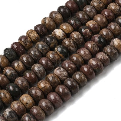 Natural Picasso Stone/Polychrome Jasper Beads Strands G-A280-A27-02-1