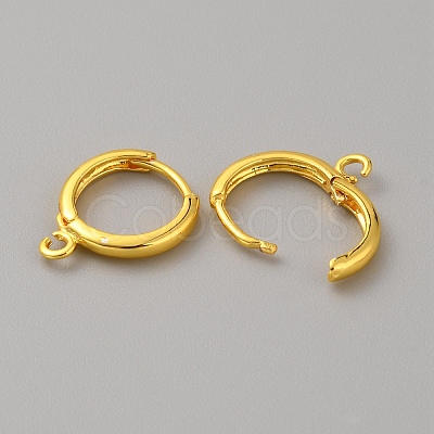 Brass Hoop Earring Findings LS-FIND-WH0110-802C-G-1