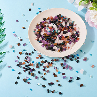 90G 8 Styles Natural Mixed Gemstone Beads G-TA0002-77-1