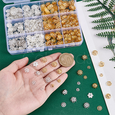 1310Pcs Iron & Alloy & Brass Bead Caps FIND-PH0027-73-1