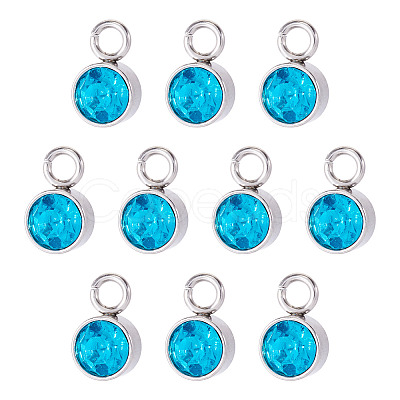 10Pcs Glass Rhinestone Charms STAS-TA0003-26K-1