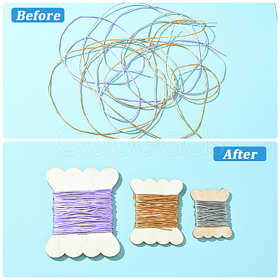 60Pcs 3 Styles Unfinished Wood Cutouts for Craft Supplies DIY-SC0031-11B-1
