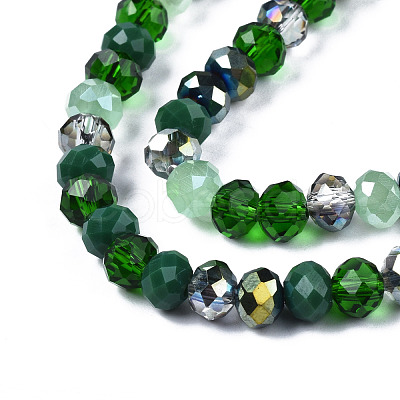 Electroplate Glass Beads Strands EGLA-N002-12D-1