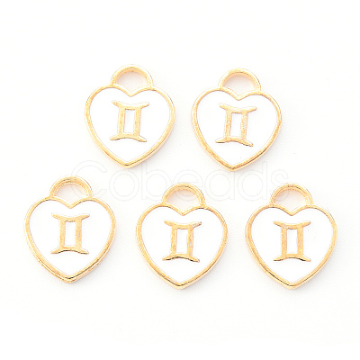 Light Gold Plated Alloy Enamel Pendants LS-ENAM-R136-30-04-1