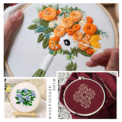 1Pc Plastic Imitation Bamboo Cross Stitch Embroidery Hoops FIND-TADJ0001-02-1