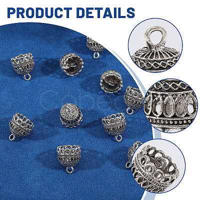Zinc Alloy Pendant Bails FIND-CA0011-53AS-1