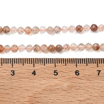 Natural Copper Rutilated Quartz Beads Strands G-P629-A01-02-1