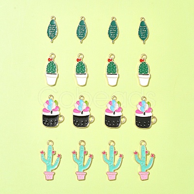 16Pcs 4 Styles Alloy Enamel Pendants ENAM-FS0001-86-1