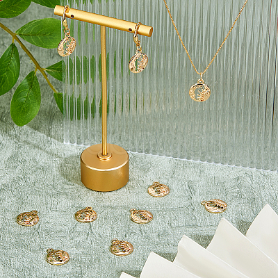10Pcs Brass Pendants FIND-DC0006-34-1