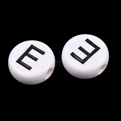 Opaque White Acrylic European Beads AC-CBA3BDD-01E-1