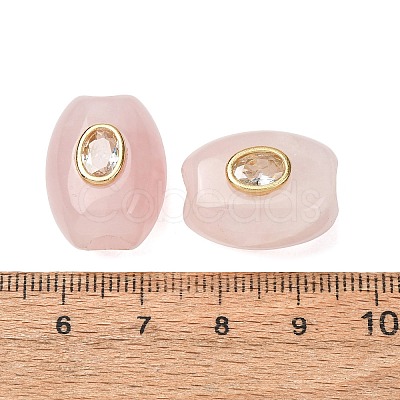 Natural Rose Quartz European Beads GG-CBA9389-01I-1