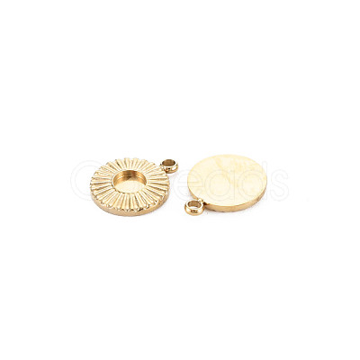 Ion Plating(IP) 304 Stainless Steel Pendant Enamel Settings STAS-N097-205LG-1