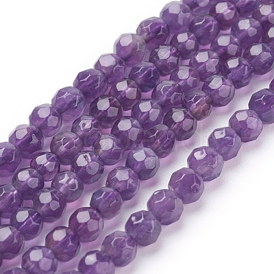 Natural Amethyst Beads Strands G-C073-4mm-3-1