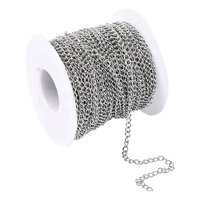 Tarnish Resistant 304 Stainless Steel Curb Chains CHS-Q001-11-1