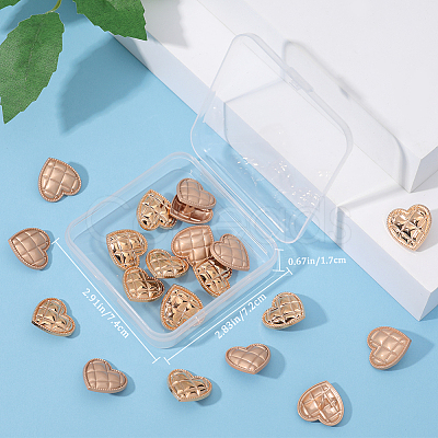 20Pcs 2 Colors 1-Hole Alloy Shank Buttons BUTT-GF0001-22-1