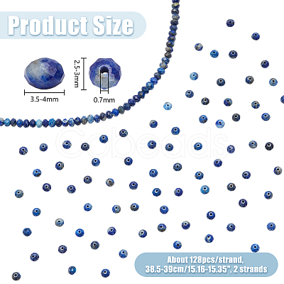 2 Strands Natural Lapis Lazuli Beads Strands G-NB0005-77-1