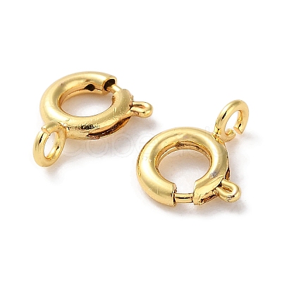 Rack Plating Brass Spring Ring Clasps KK-F090-22G-1