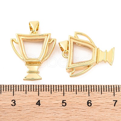 Rack Plating Brass Locket Pendants KK-F874-01G-13-1