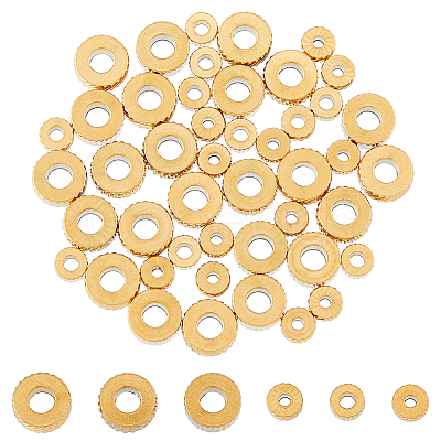 48Pcs 6 Style 304 Stainless Steel Beads STAS-FH0001-94-1