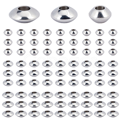 90Pcs 3 Style Brass Spacer Beads KK-PH0003-38-1