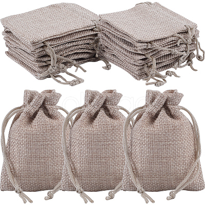 24Pcs Burlap Packing Pouches Drawstring Bags ABAG-BBC0001-07A-1